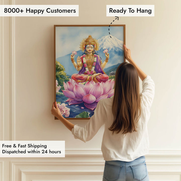 Goddess Laxmi in Himalaya - Vastu Painting
