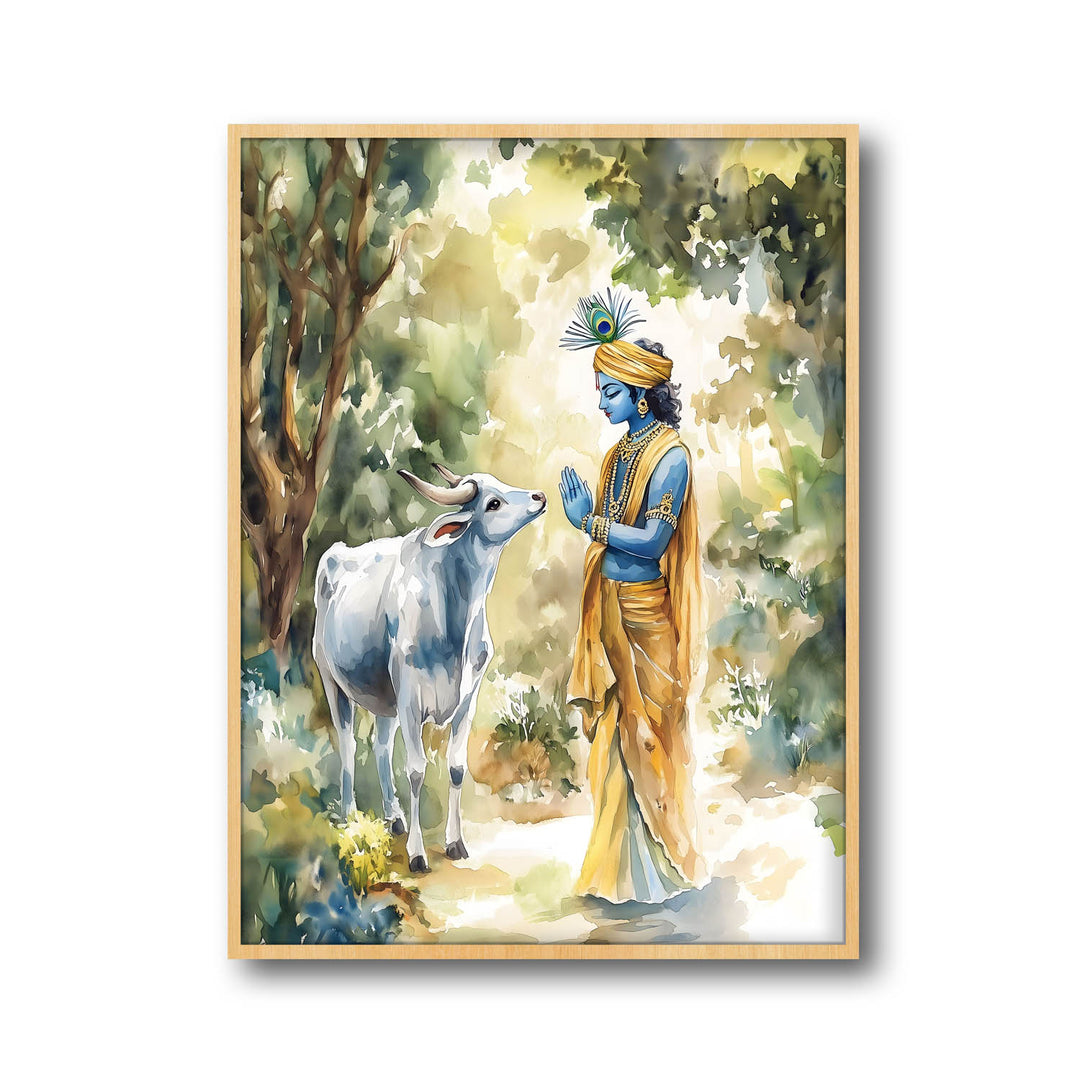 lord-krishna-with-cow-vastu-painting