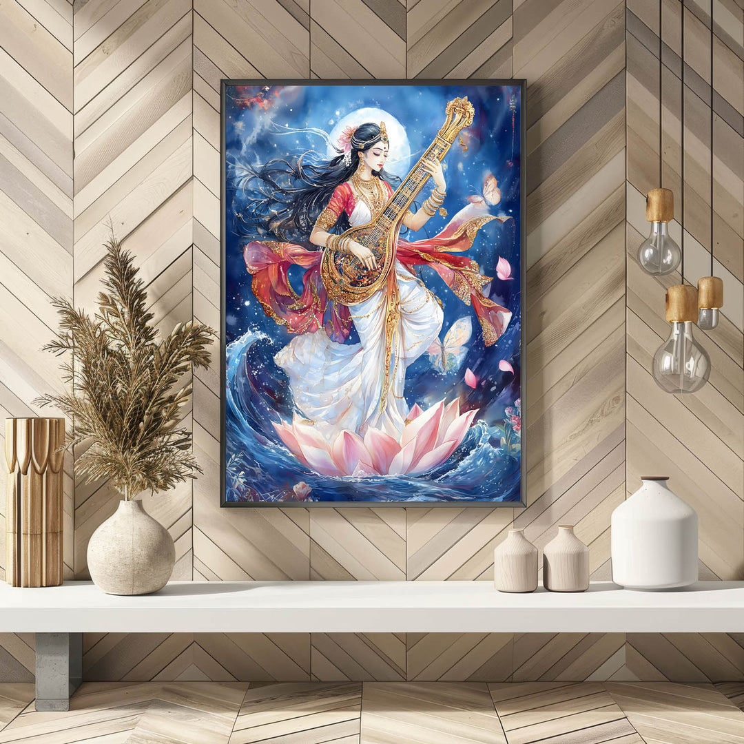 goddess-saraswati-dancing-vastu-painting
