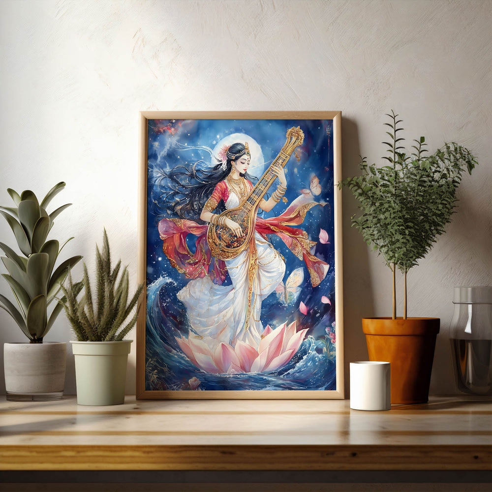 goddess-saraswati-dancing-vastu-painting