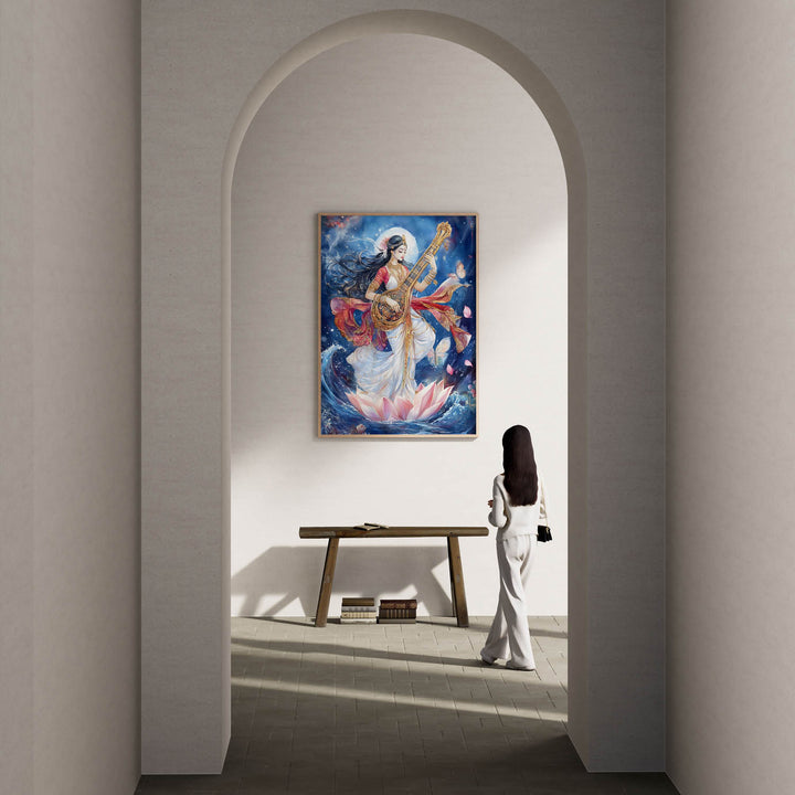 goddess-saraswati-dancing-vastu-painting