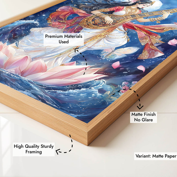 Goddess Saraswati Dancing - Vastu Painting