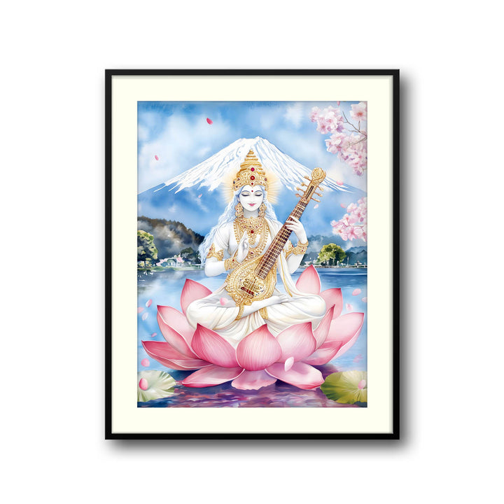 goddess-saraswati-on-lotus-vastu-painting