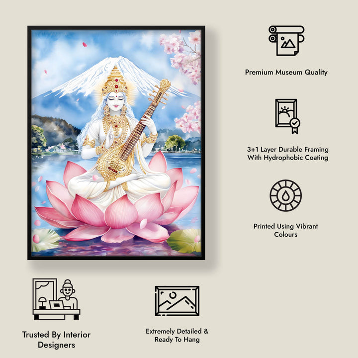 goddess-saraswati-on-lotus-vastu-painting