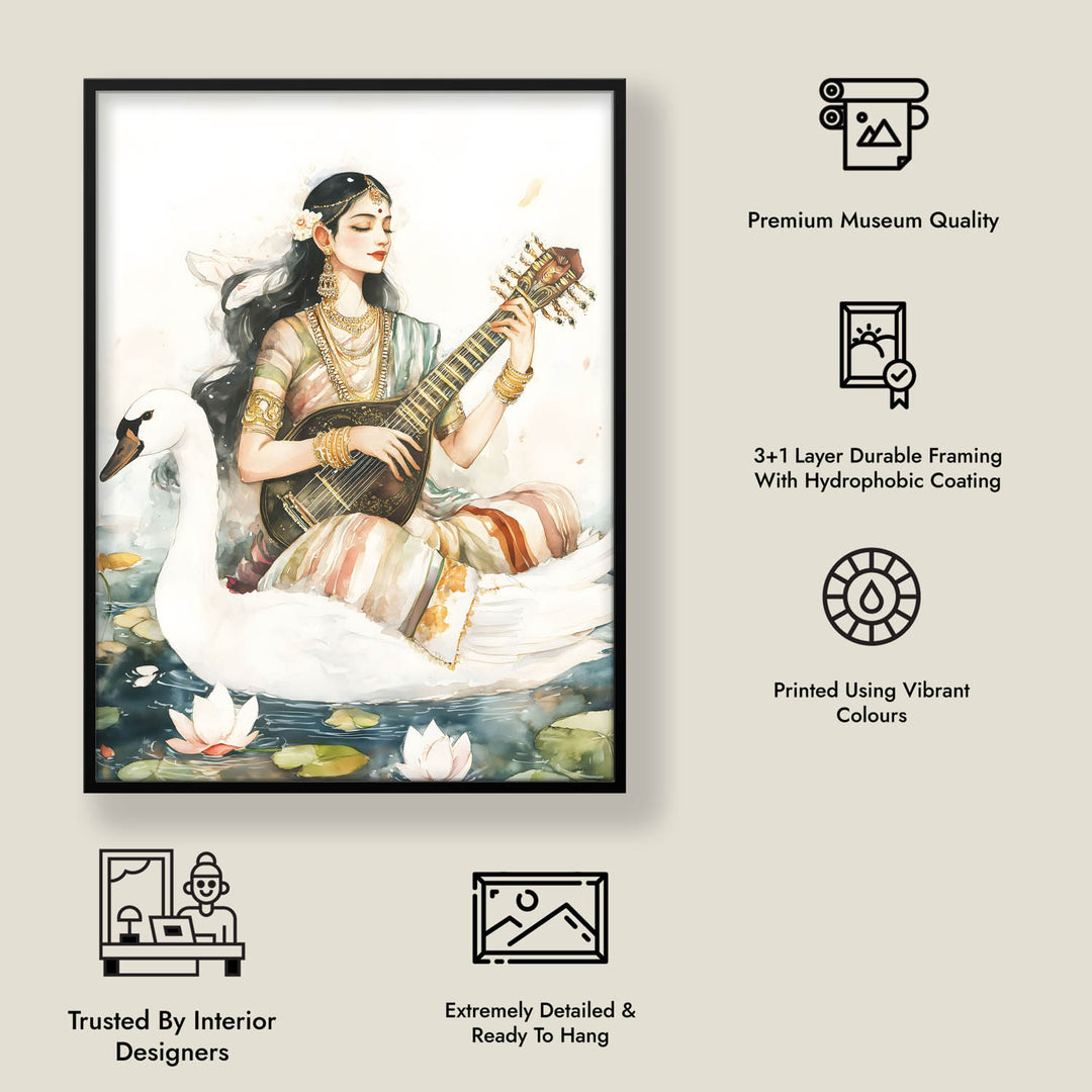 goddess-saraswati-sitting-on-swan-vastu-painting