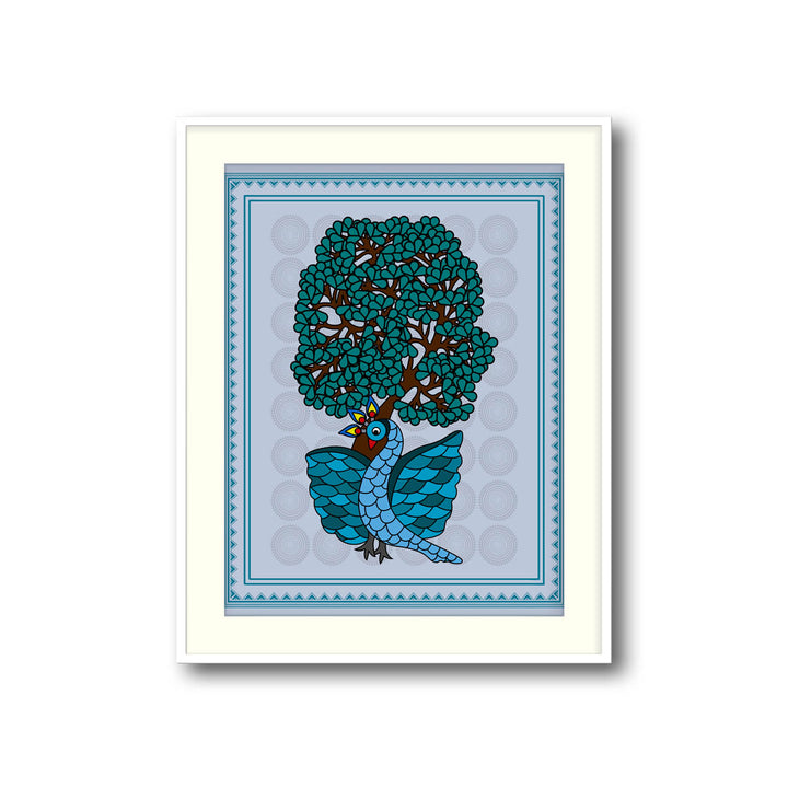 serene-peacock-gond-art