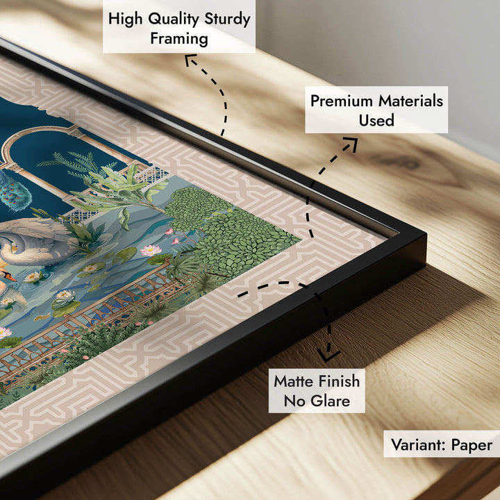 Dance of Swans - Mughal Art