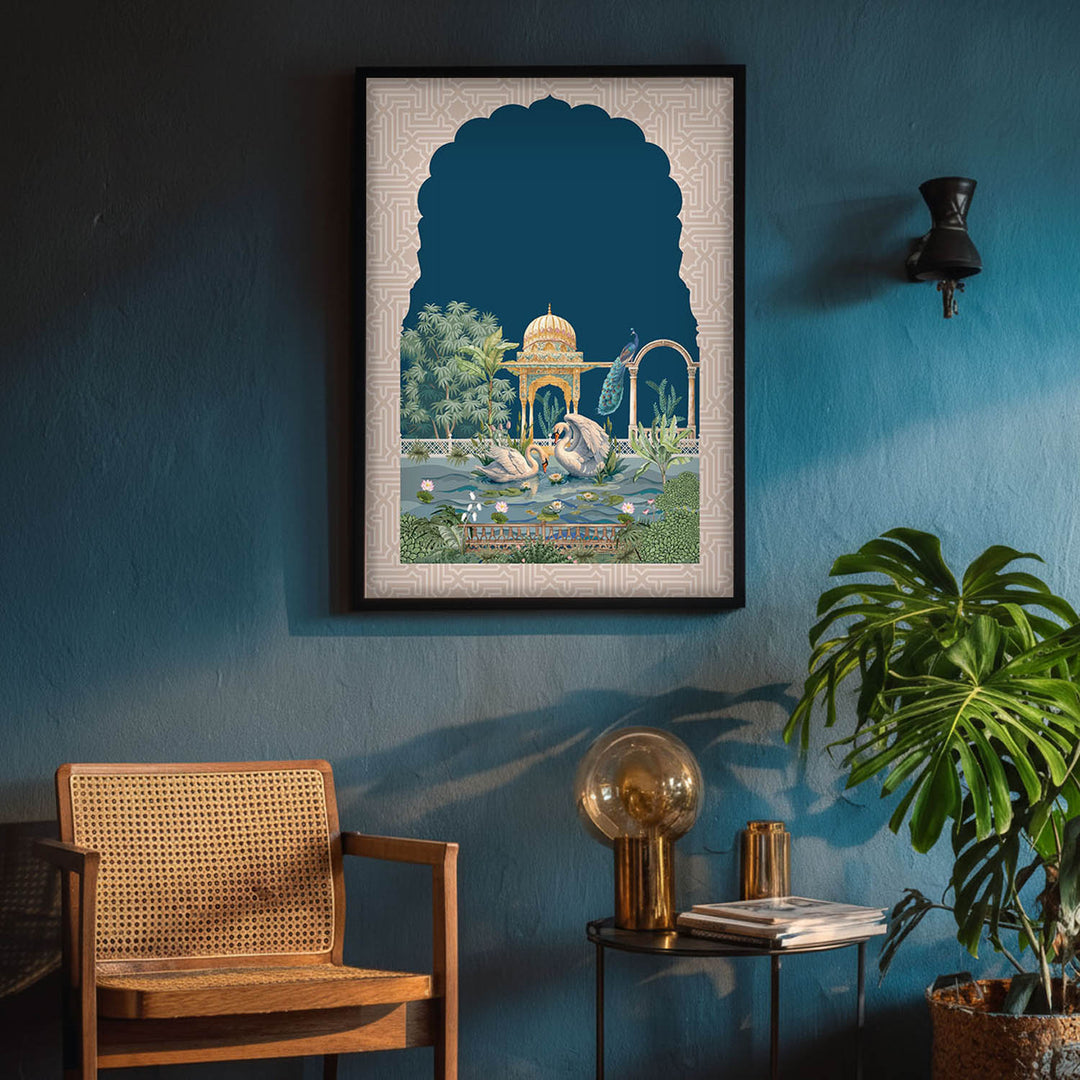 Dance of Swans - Mughal Art