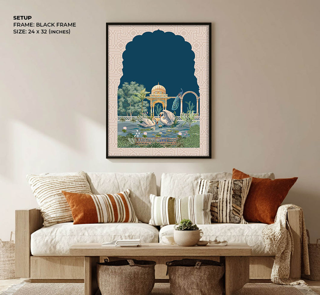 Dance of Swans - Mughal Art