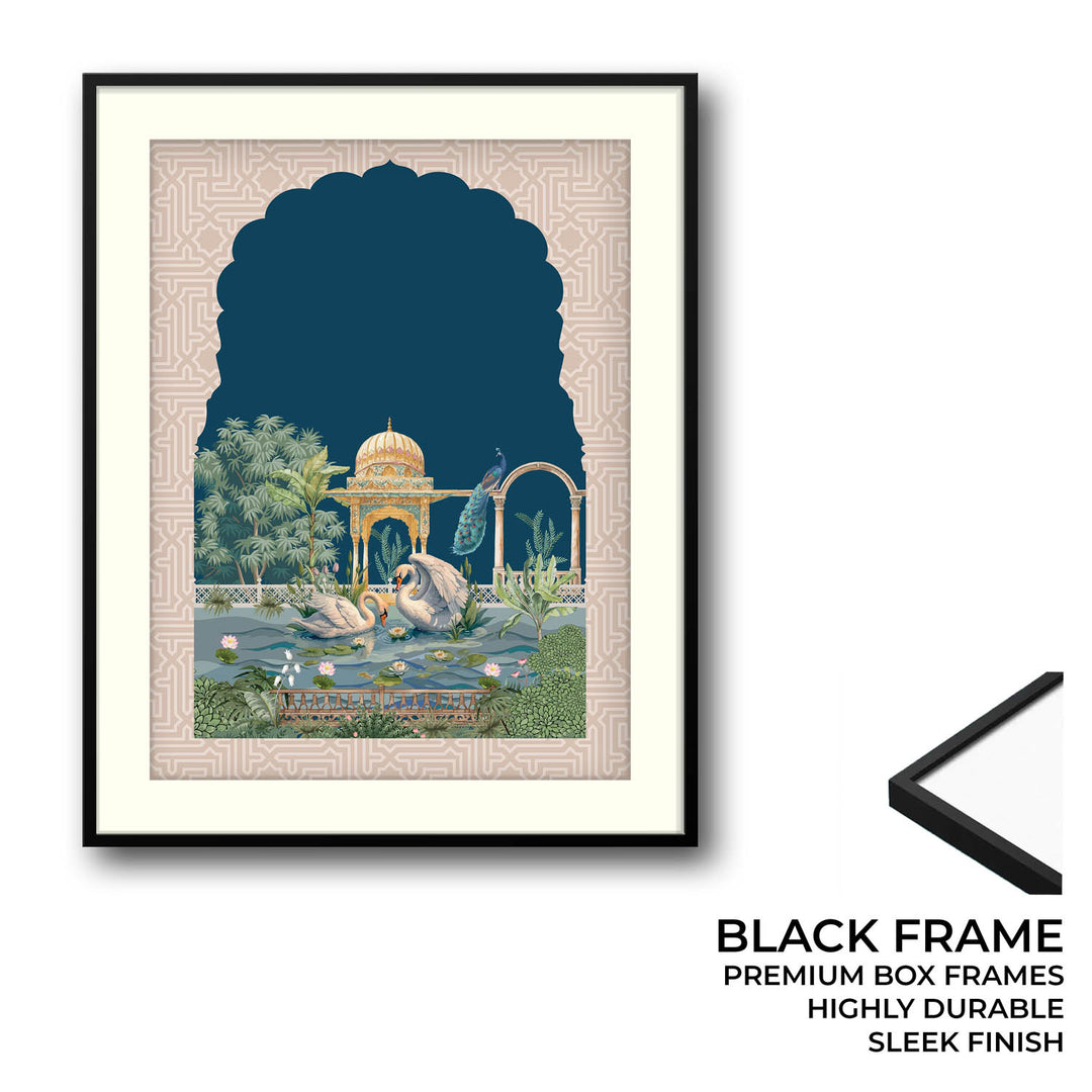 Dance of Swans - Mughal Art