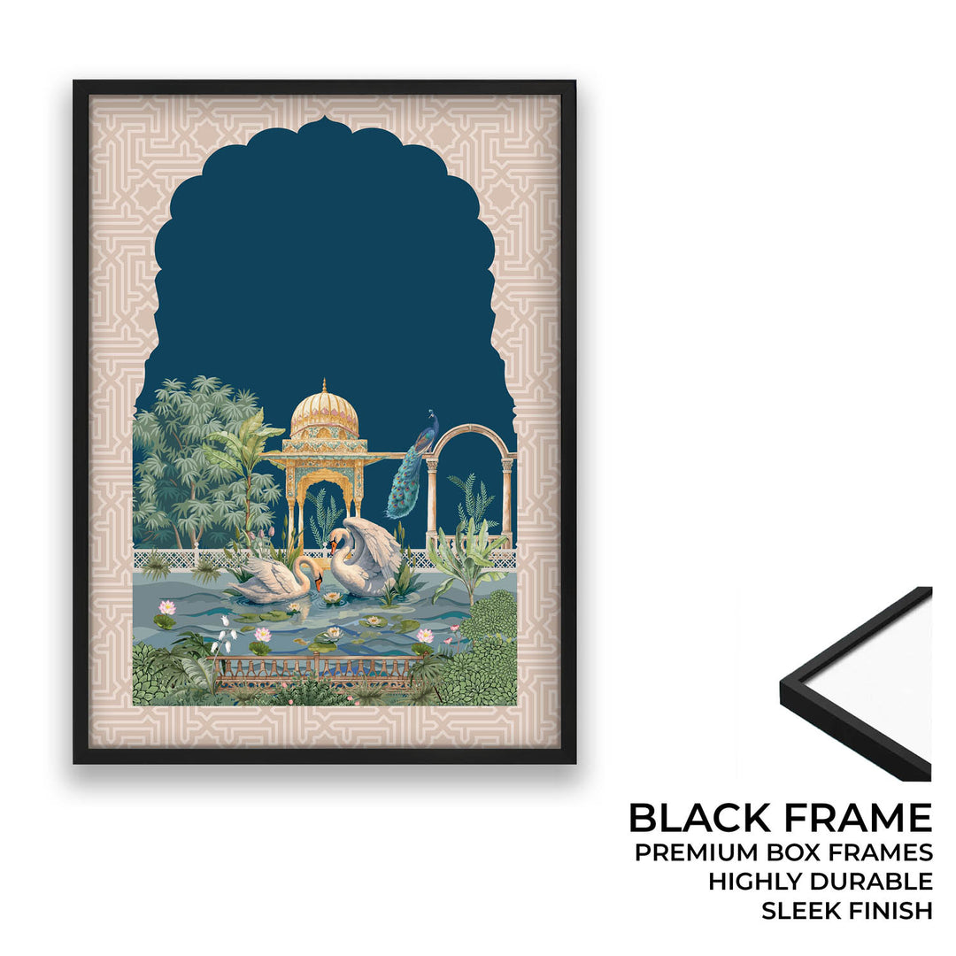 Dance of Swans - Mughal Art