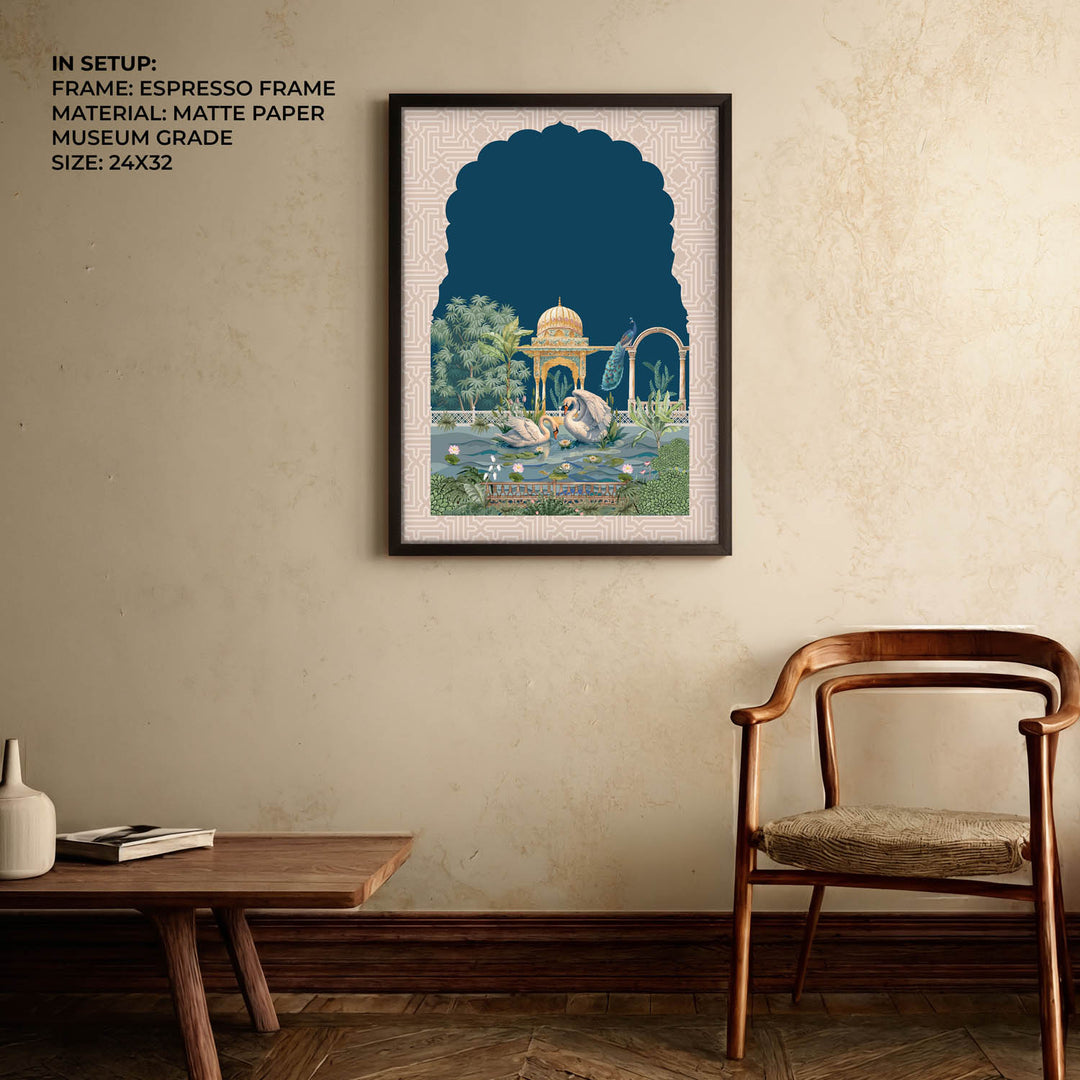 Dance of Swans - Mughal Art