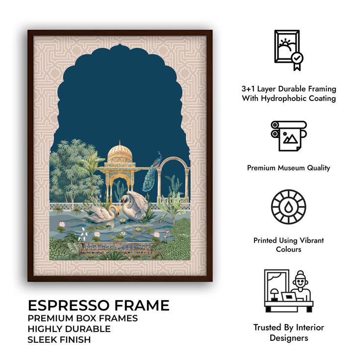 Dance of Swans - Mughal Art