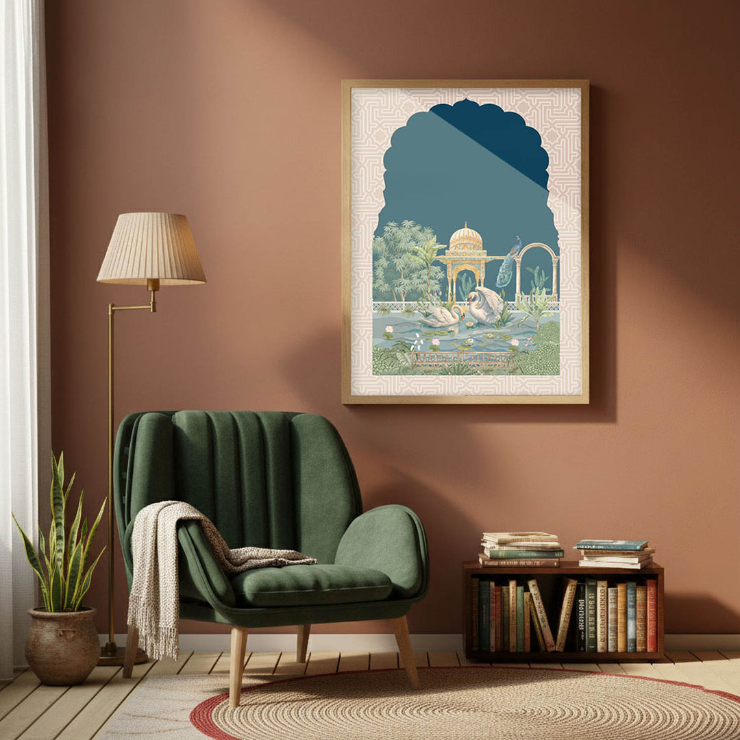 Dance of Swans - Mughal Art