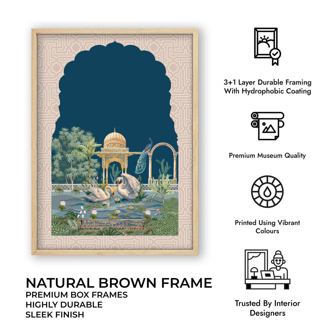 Dance of Swans - Mughal Art