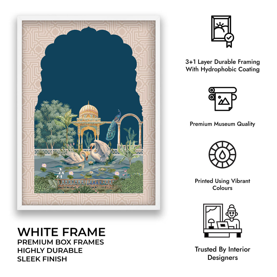 Dance of Swans - Mughal Art