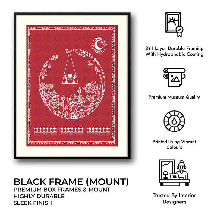 Harmonious Love - Warli Art