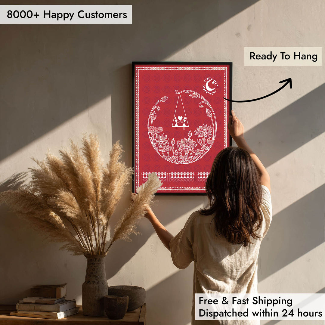 Harmonious Love - Warli Art