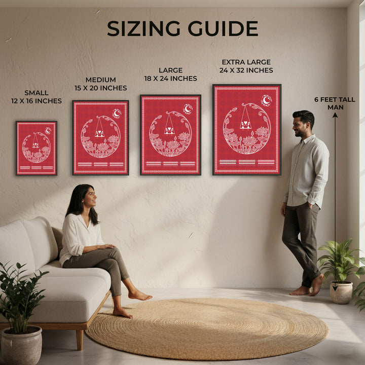 Harmonious Love - Warli Art