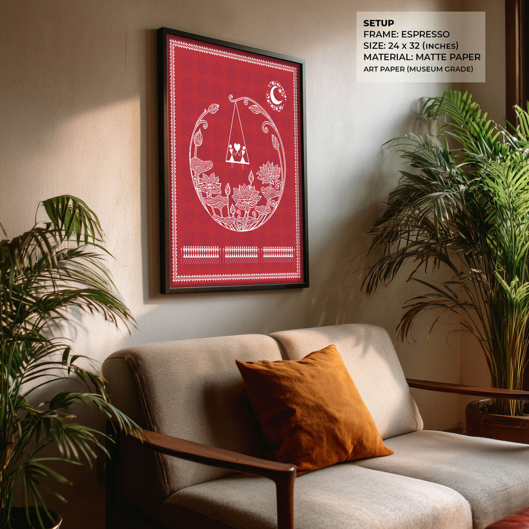 Harmonious Love - Warli Art