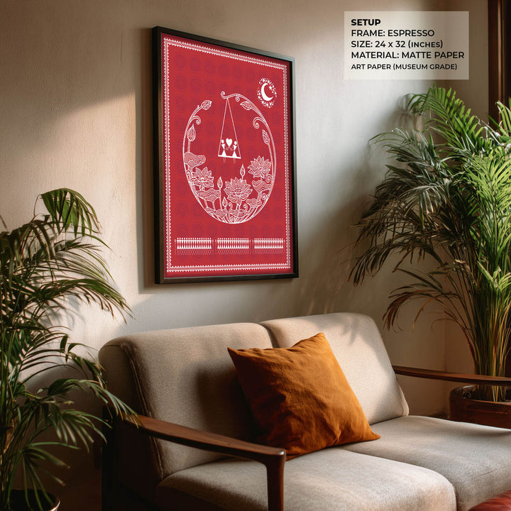 Harmonious Love - Warli Art