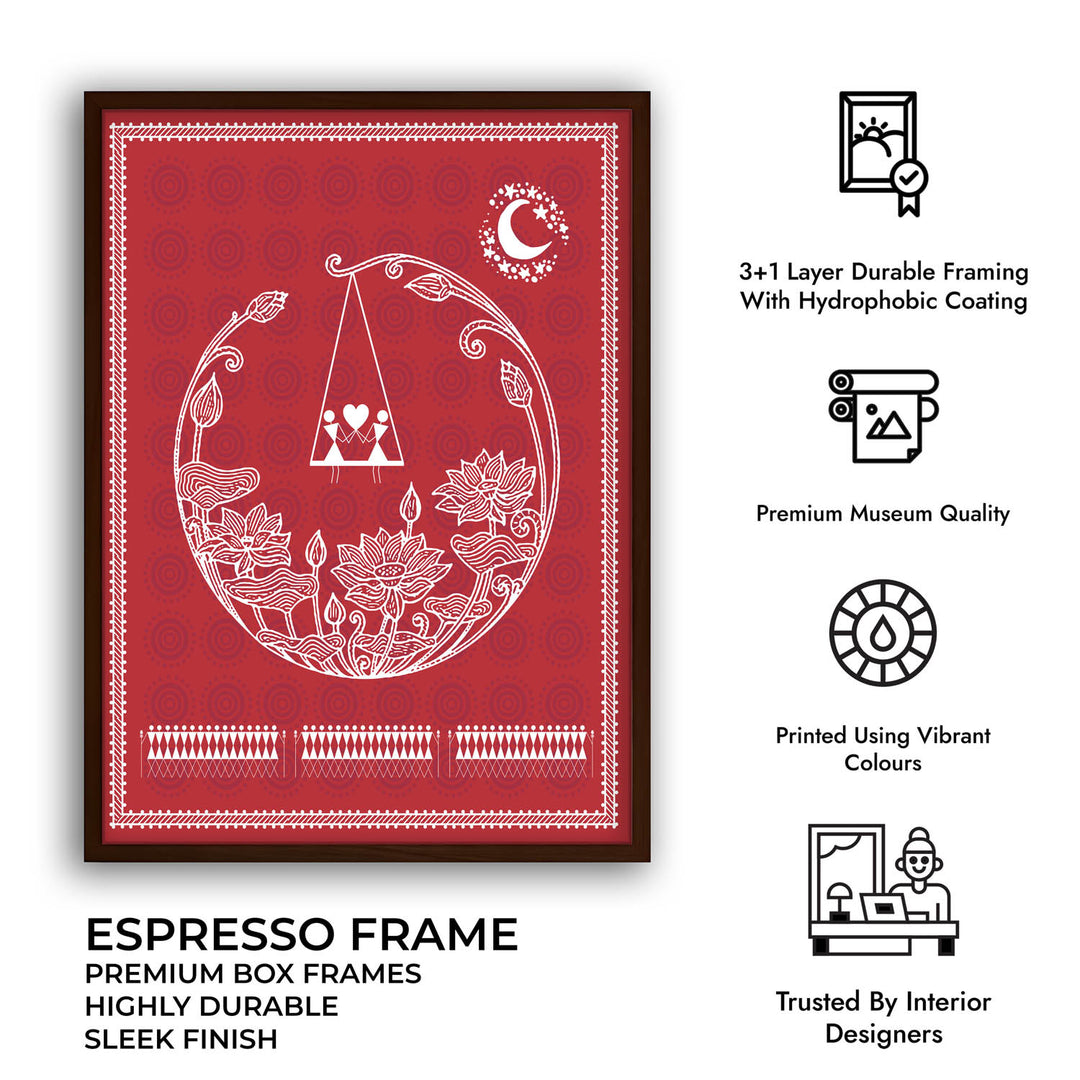 Harmonious Love - Warli Art