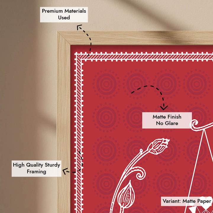 Harmonious Love - Warli Art