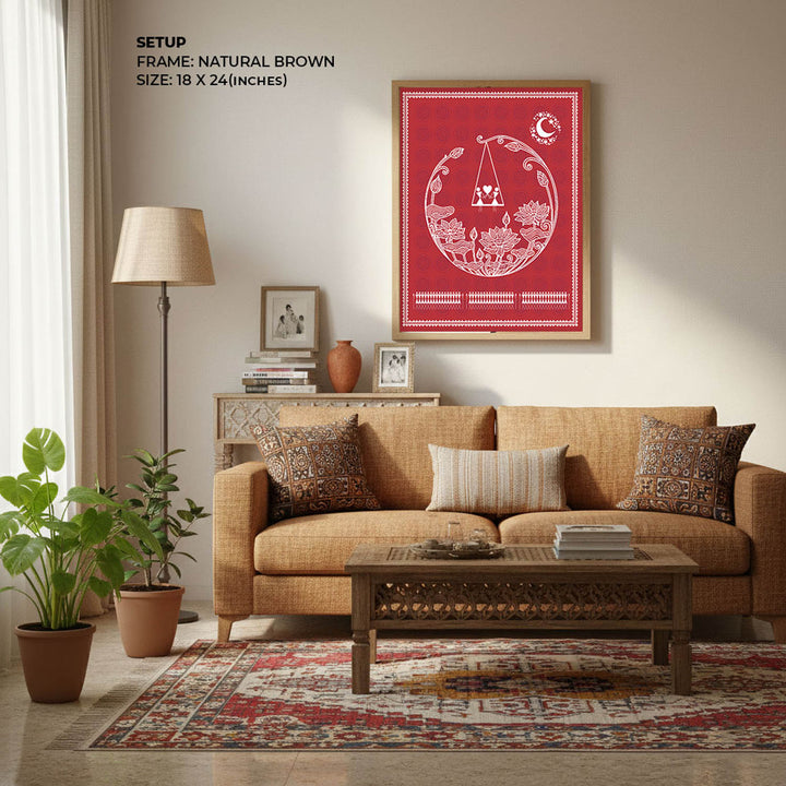 Harmonious Love - Warli Art