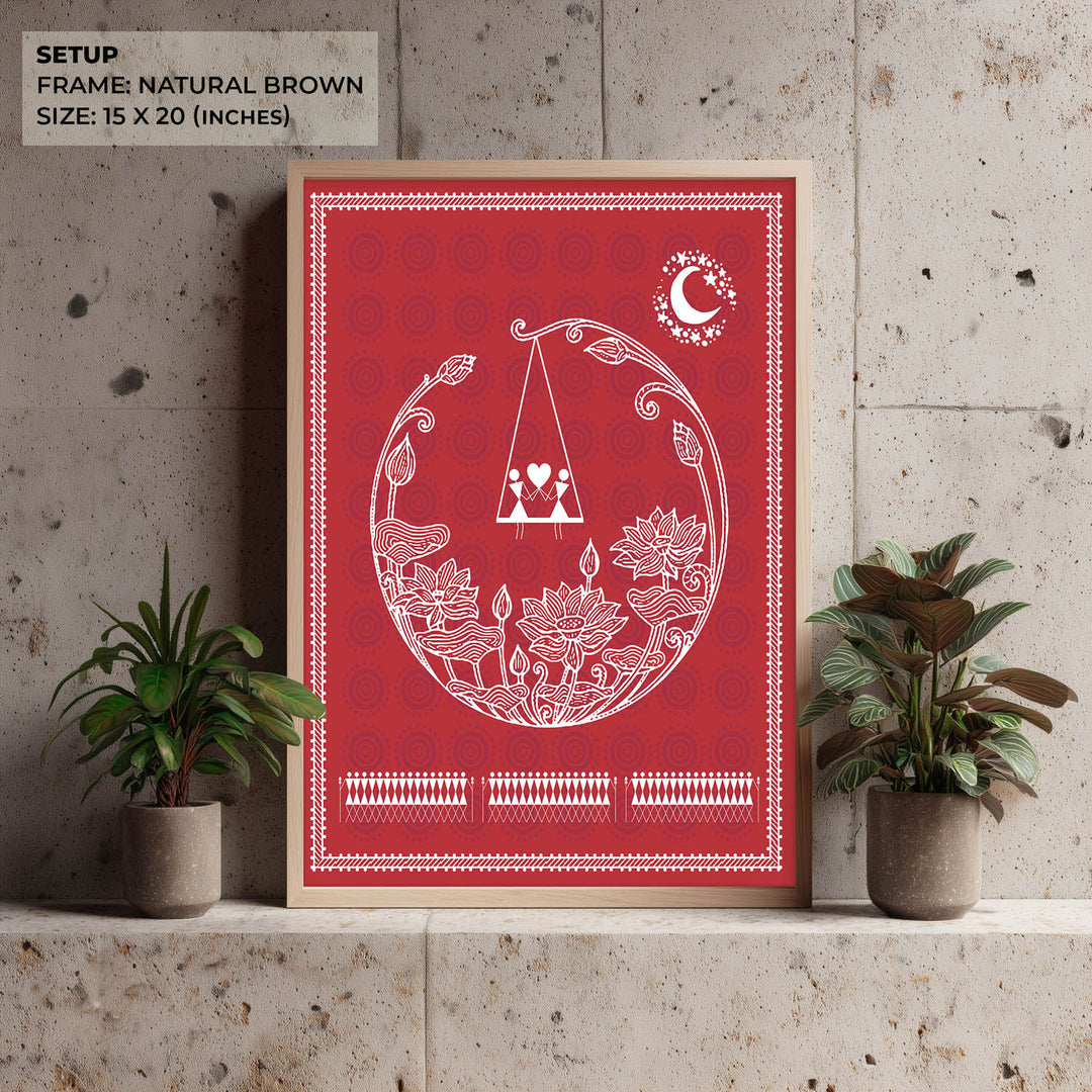 Harmonious Love - Warli Art