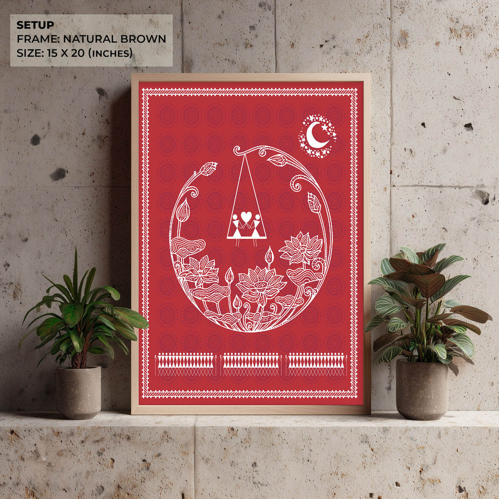 Harmonious Love - Warli Art