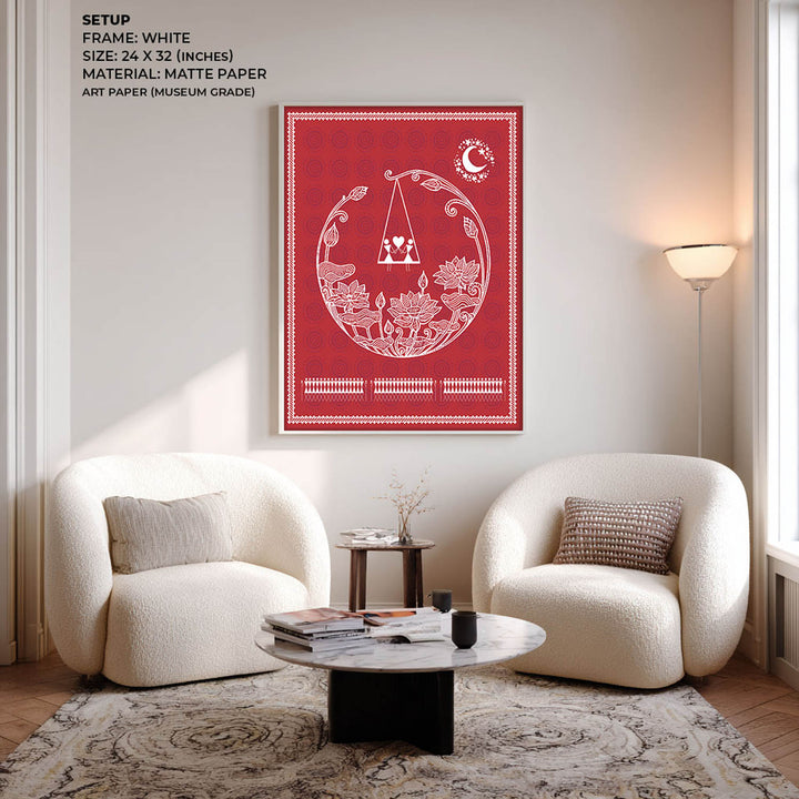 Harmonious Love - Warli Art