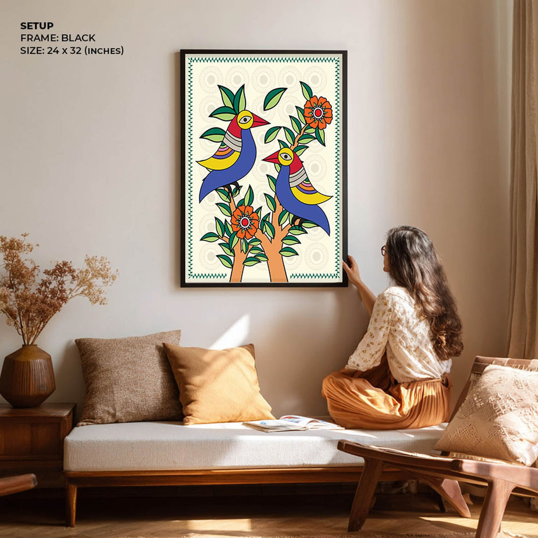 indian-parrots-madhubani-art