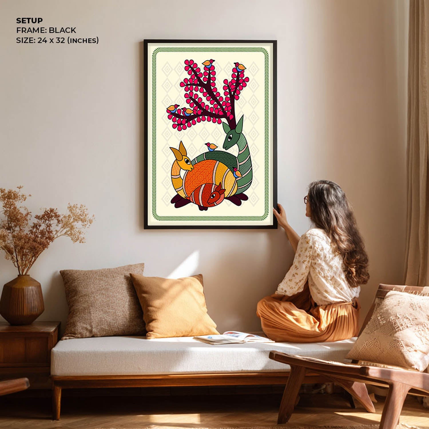 majestic-deer-madhubani-art