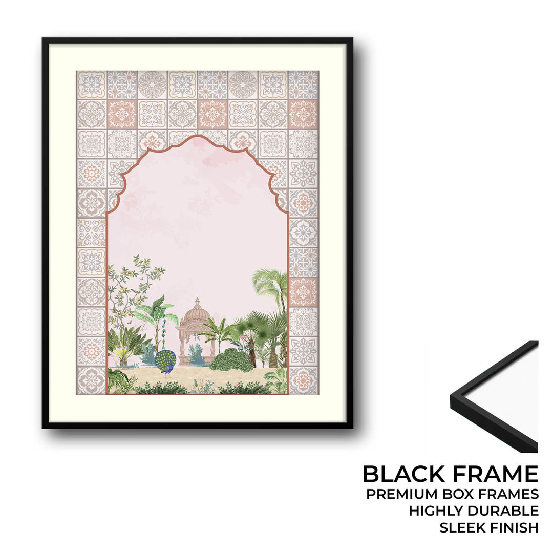 Peacock In Garden - Jharokha Art