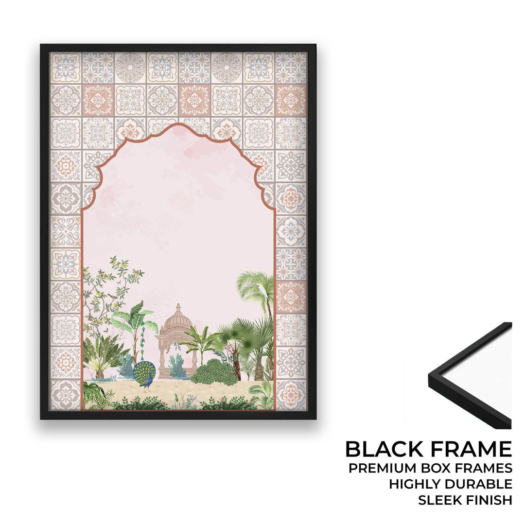 Peacock In Garden - Jharokha Art