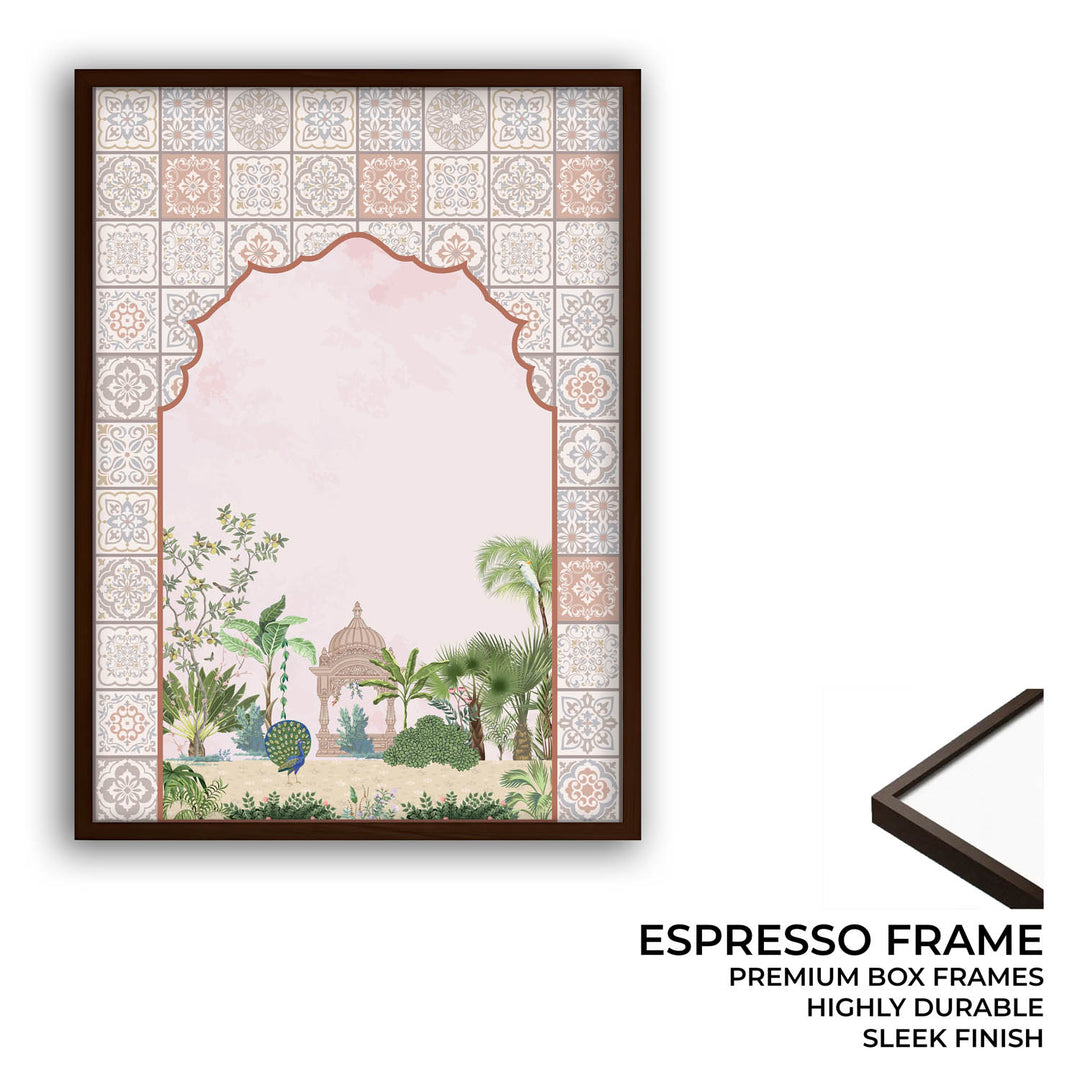 Peacock In Garden - Jharokha Art