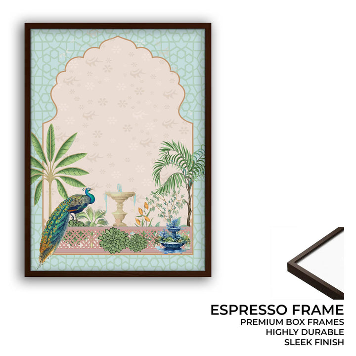 Peacock In Garden - Mughal Art