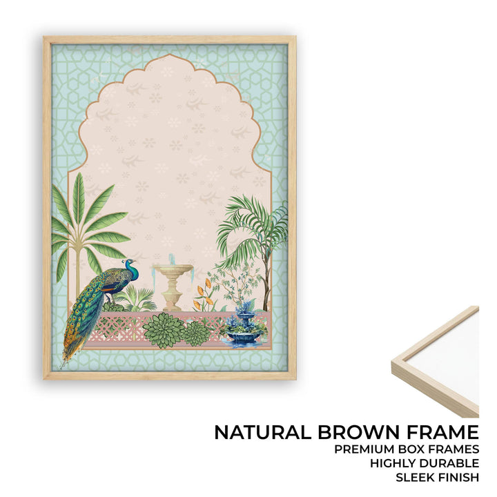 Peacock In Garden - Mughal Art