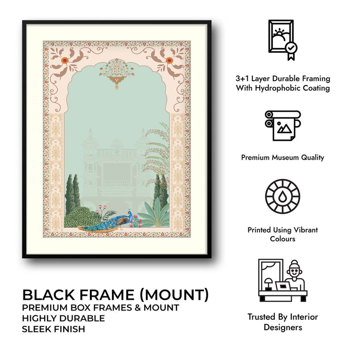 Peacock In Mughal Garden - Mughal Art