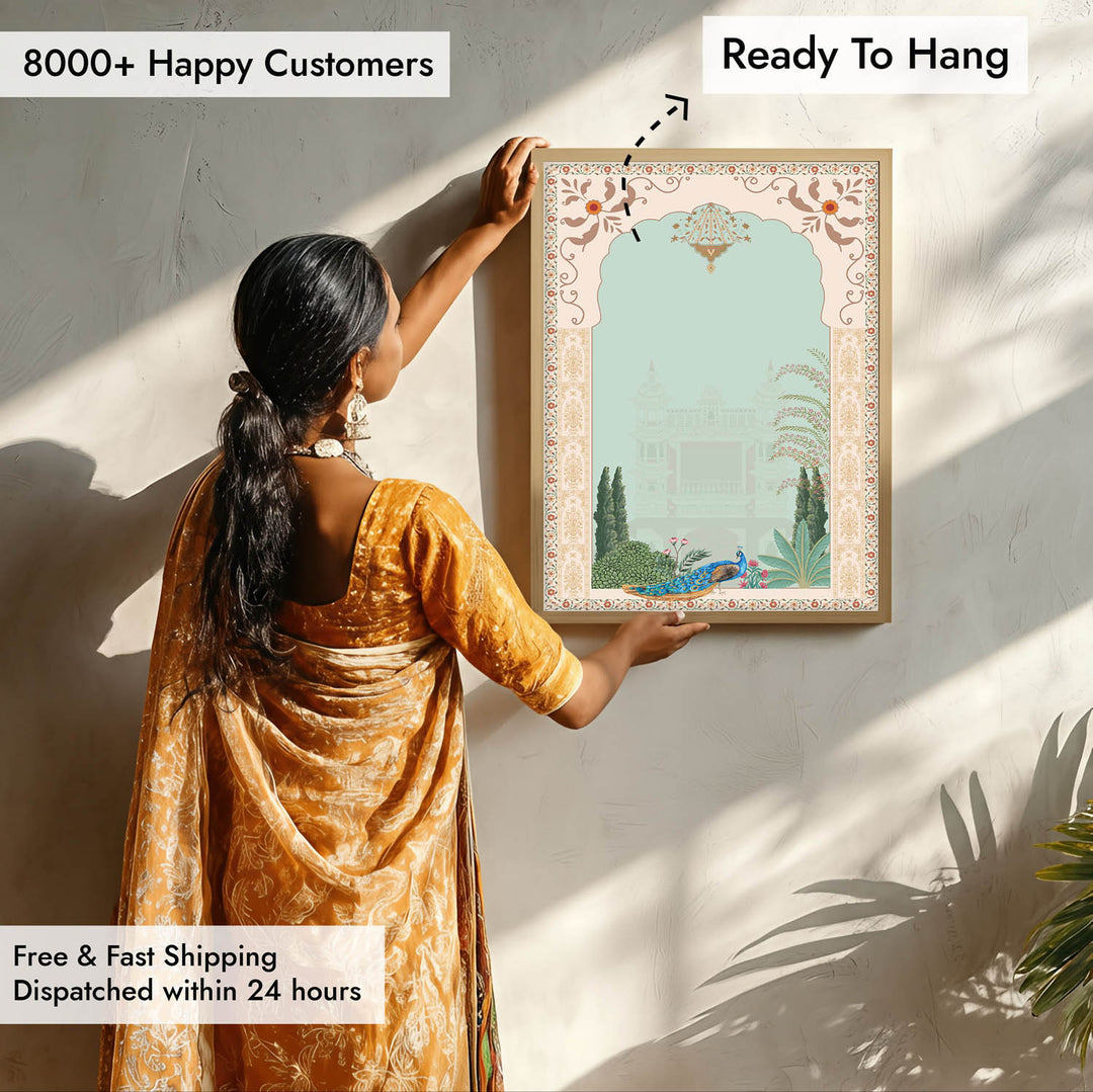 Peacock In Mughal Garden - Mughal Art