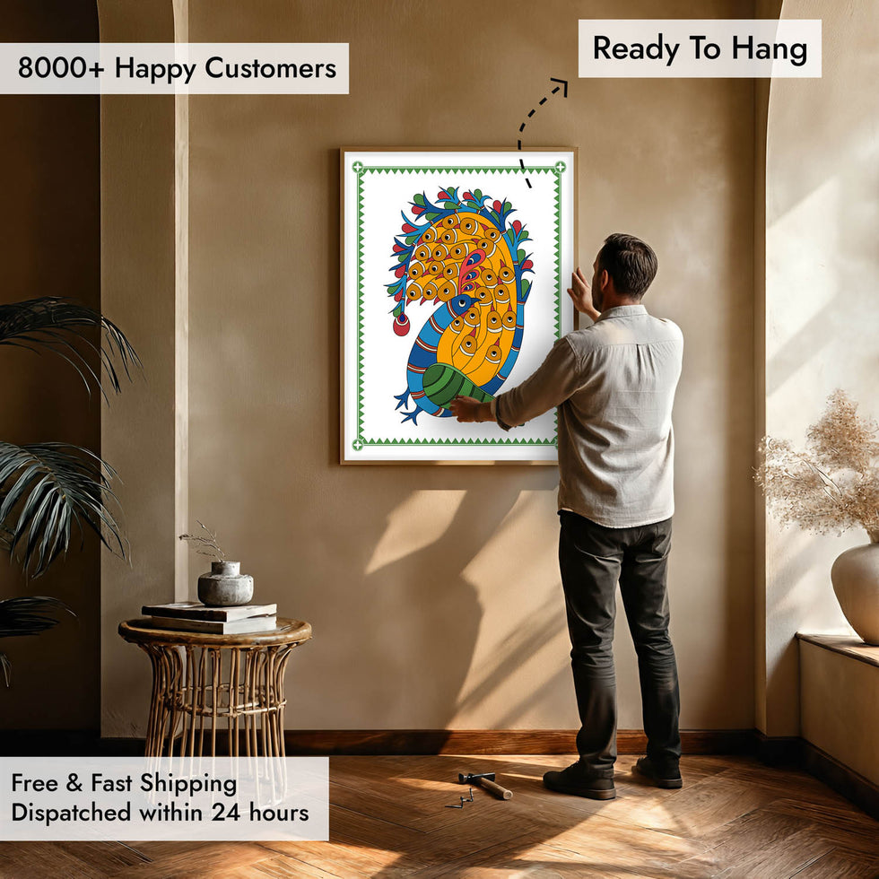 Peacocks - Madhubani Art