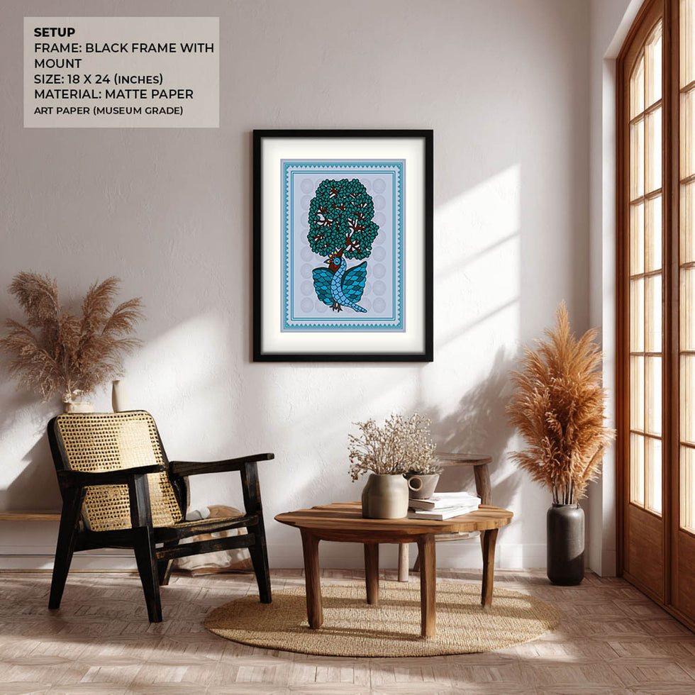 Serene Peacock - Gond Art