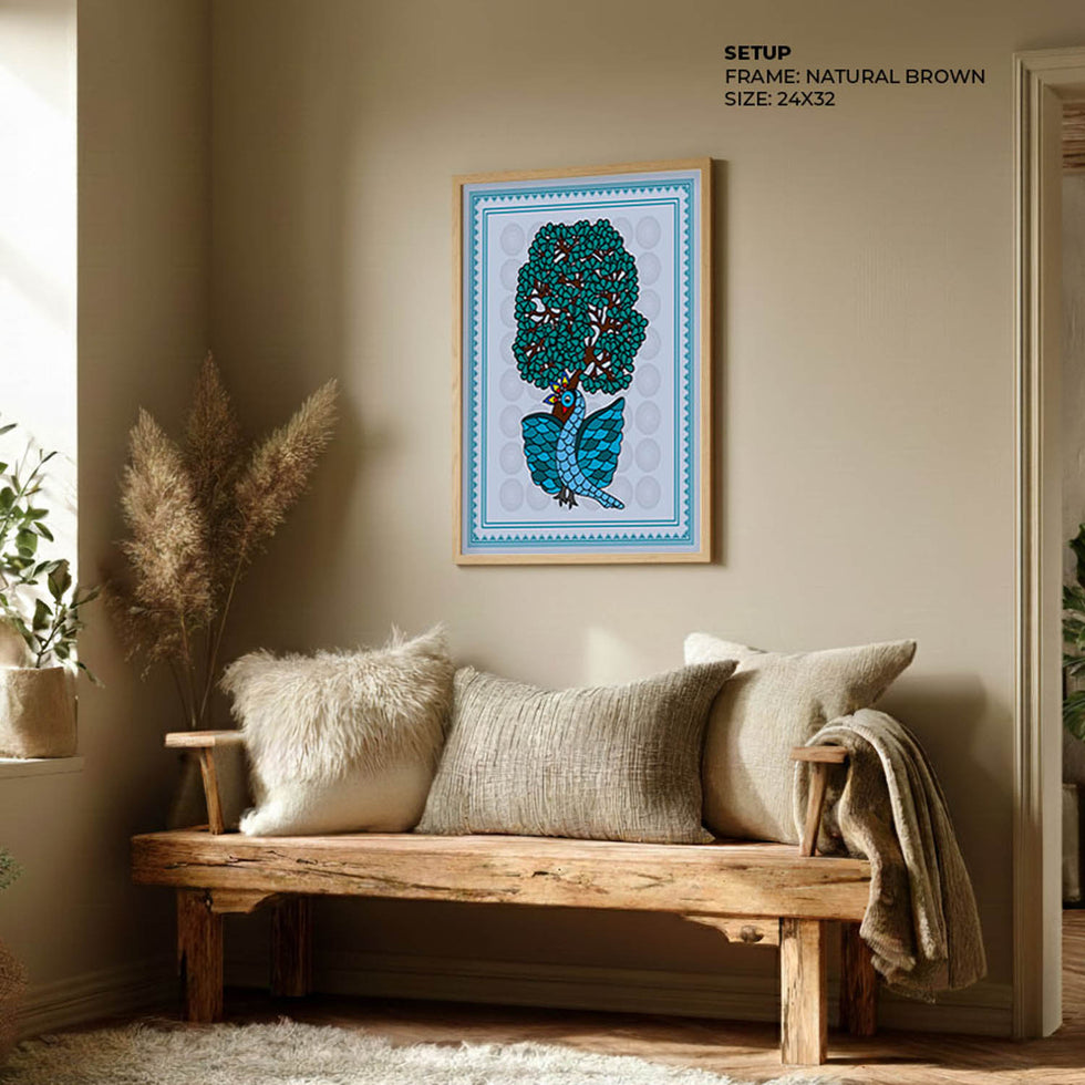 Serene Peacock - Gond Art