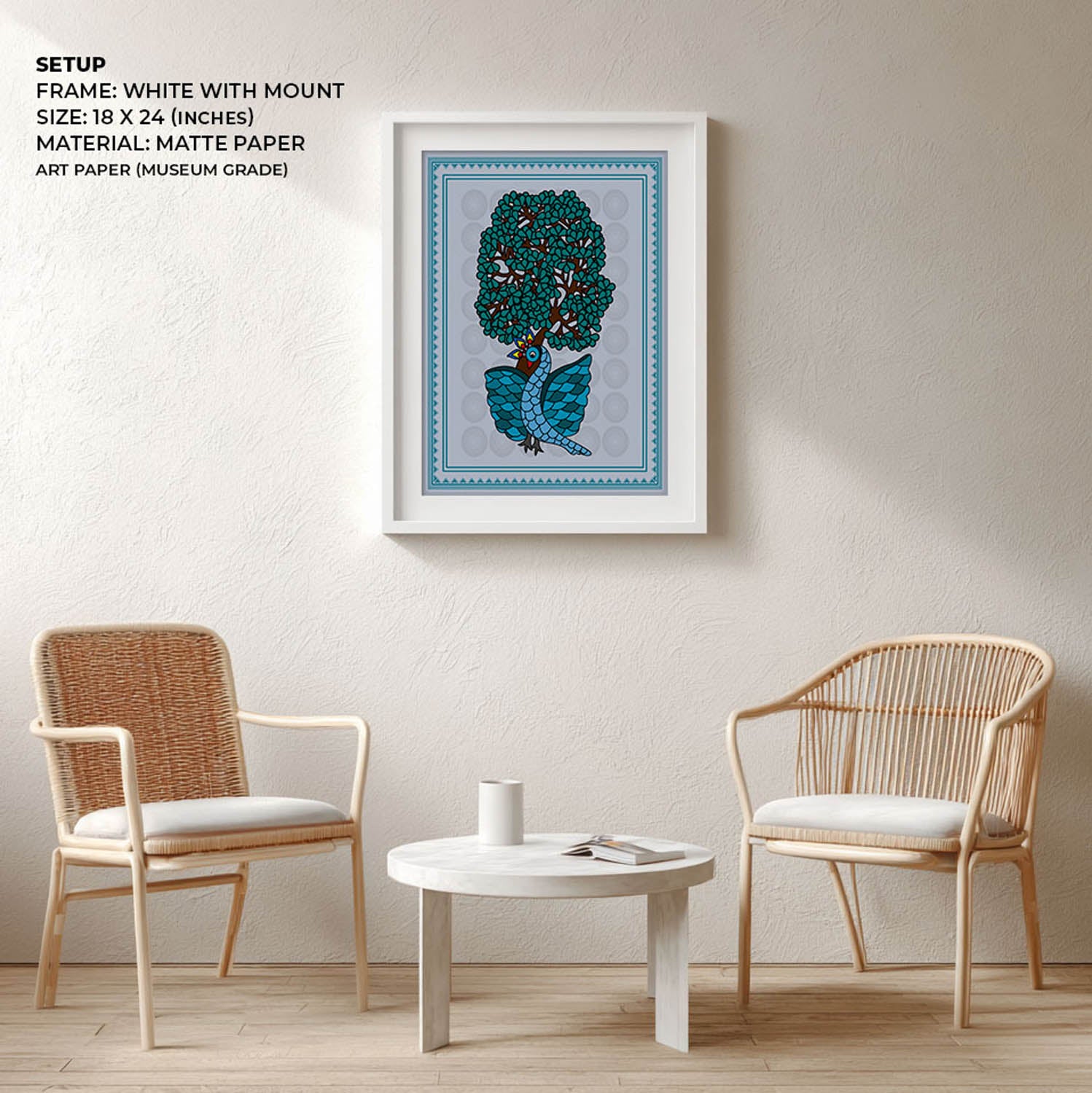 Serene Peacock - Gond Art