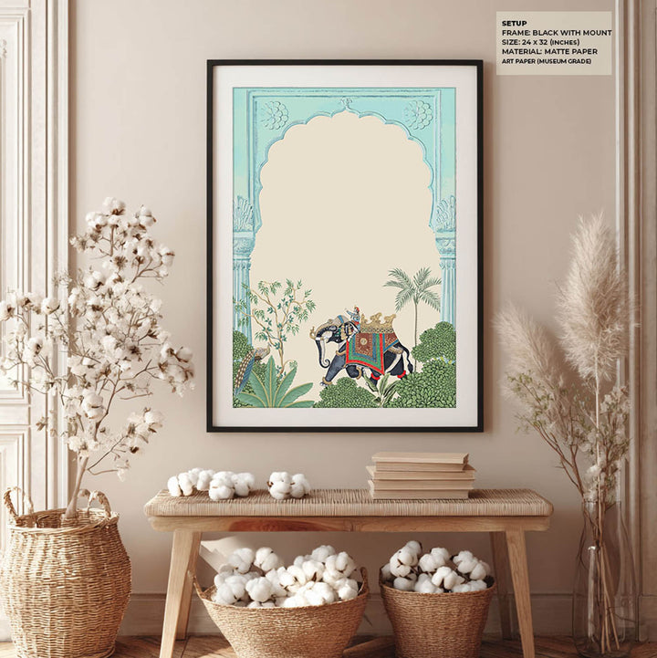 Traditional Indian Elephant - Jharokha Art