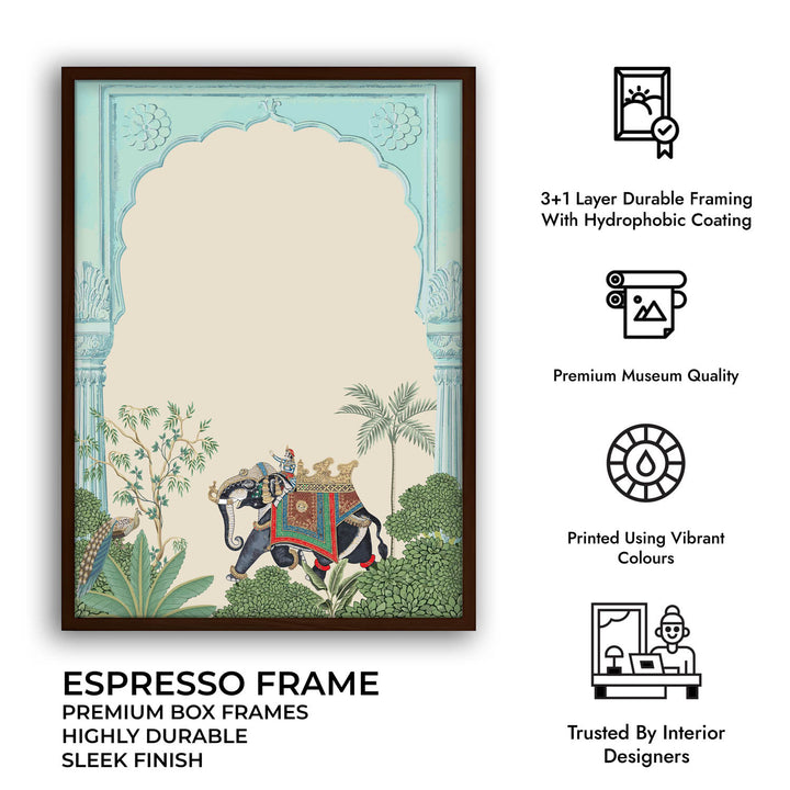 Traditional Indian Elephant - Jharokha Art