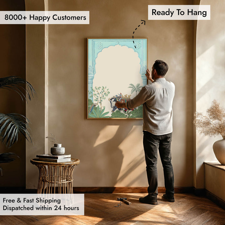 Traditional Indian Elephant - Jharokha Art