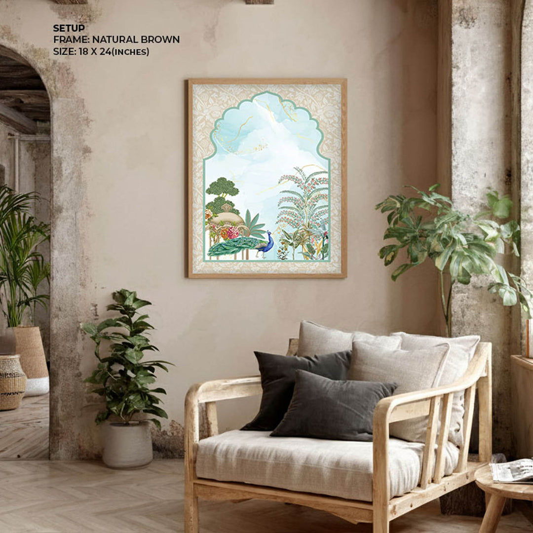 Traditional Mughal Garden - Jharokha Art