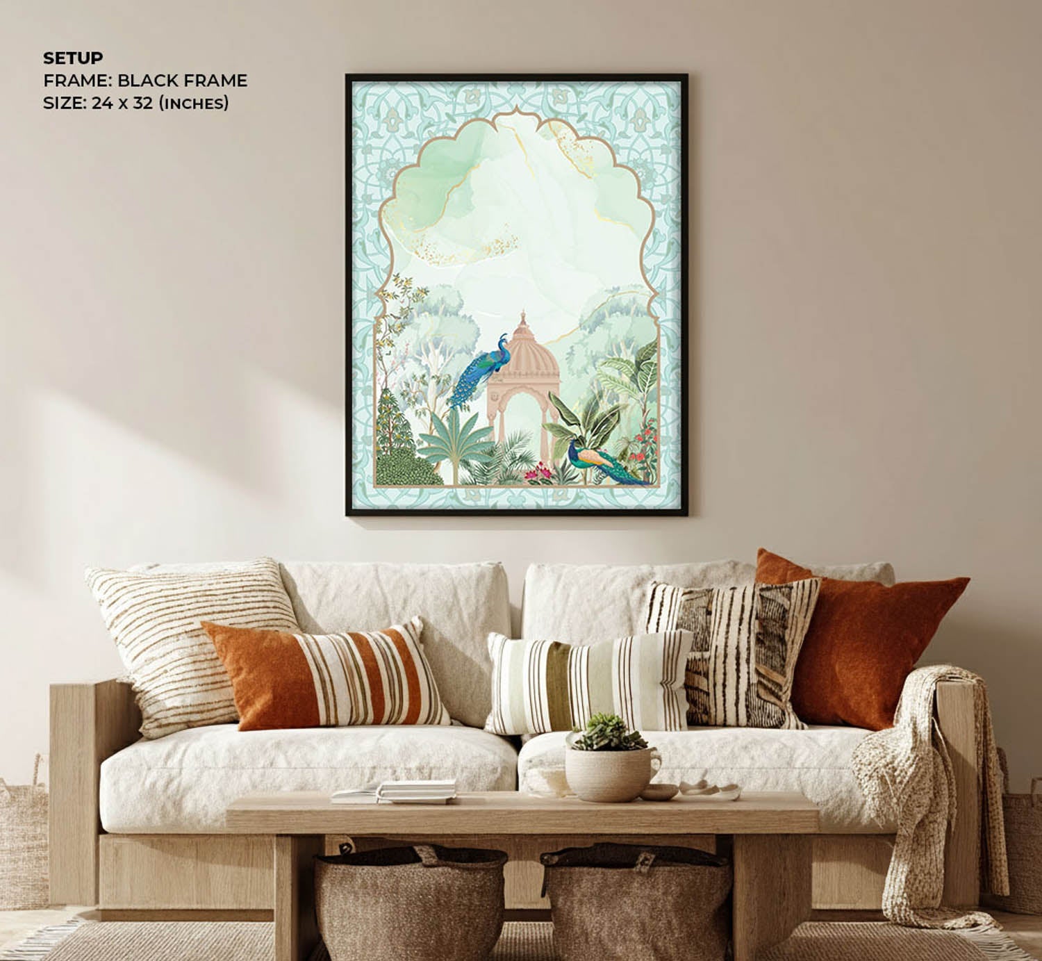 Traditional Mughal Garden Mughal wall art print