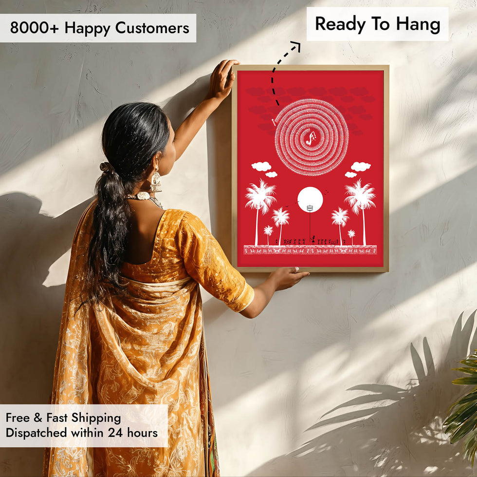 Village Celebration - Warli Art